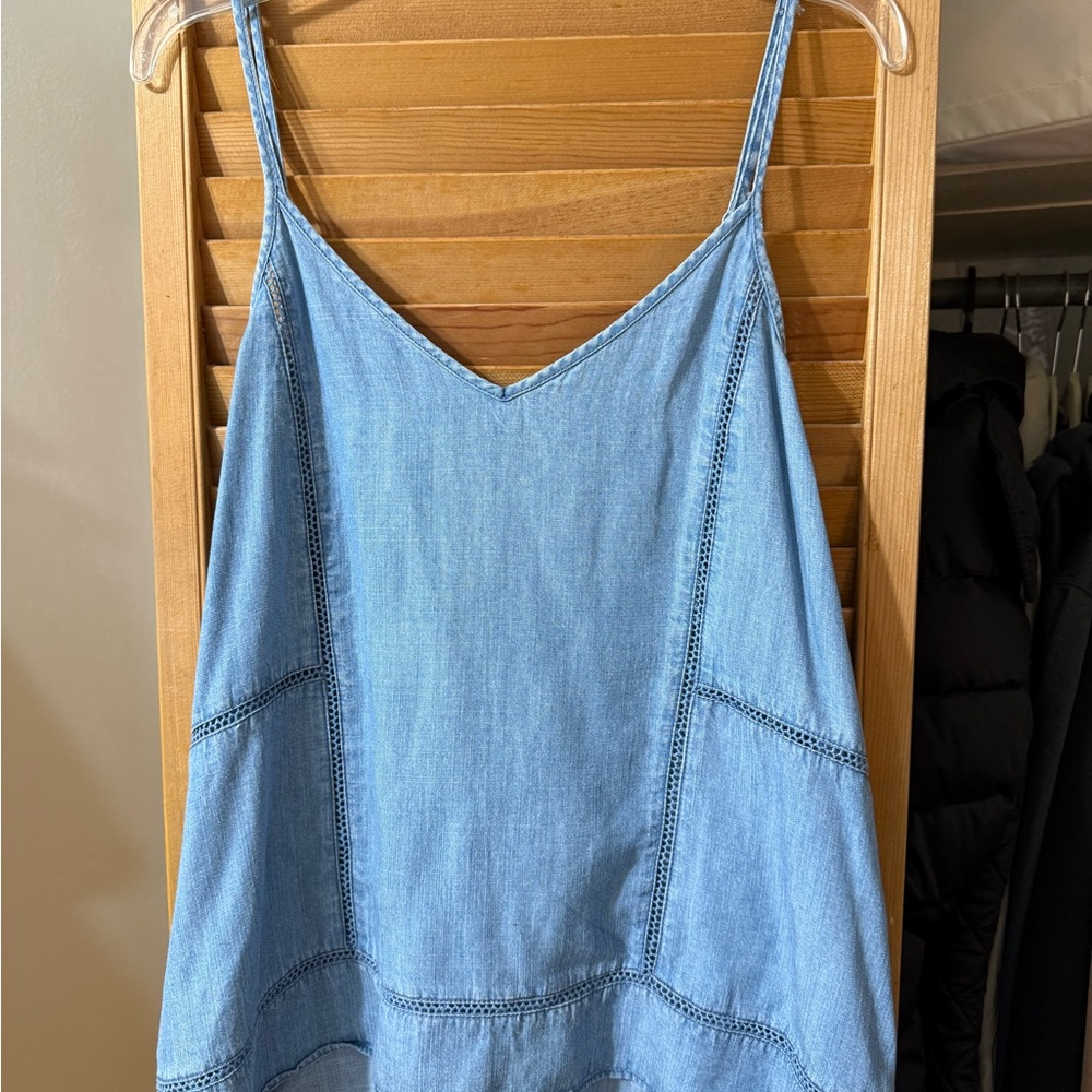 Light Blue Denim Spaghetti Strap Top